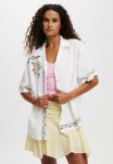 Cotton On Haven Short Sleeve Shirt - White Embroidery