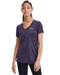 Women's Ua Tech Twist V-neck - Purple Switch LG