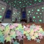 100PCS Glow-in-the-dark Star Wall Stickers For Kids' Bedroom - Classic Style Easy Apply & Remove