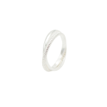 Silver Textured Twin Ring - 58 Silver