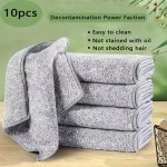 10-PACK Microfiber Cleaning Cloths - Polyester Kitchen Towels Strong Water Absorption Non-shedding For Household Cleaning Dishwa