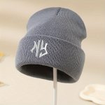 Ny Embroidered Beanie - Stretchy Lightweight Knit Skull Cap For Men & Women Machine Washable