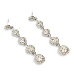 Silver Diamante Elegant Earrings
