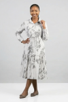 Long Sleeve Midi Dress - XXL Print
