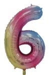 Casey 102CM Rainbow Balloon Number 6