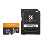 K&f Concept 64GB Micro Sd Card U3 V30 A1 With Sd ADAPTER-KF42.0012