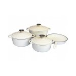 Cast Iron Pot Set 7 Piece White