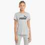 Puma Womens Ess Logo Short Sleeve Tee Light Gray - 10XL