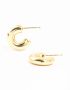 Gold Stainless Steel Hoop Earrings