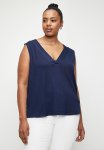 Edit V-neck Vest Plus - Navy