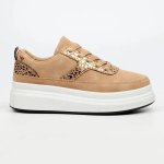 Senhora 26 Platform Animal Print Sneaker - Taupe - 8