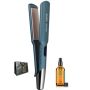 - Titanium Plate Hair Straightener With Macadamia Oil & Noviq Bag