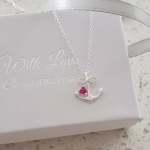 Amore 925 Sterling Silver Infinity Heart Anchor Necklace 12X13MM On 45CM Chain