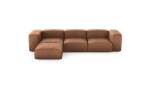 Four Module Chaise Sofa - Leather - Brown - 314CM X 199CM