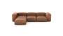 Four Module Chaise Sofa - Leather - Brown - 314CM X 199CM