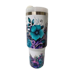 1.2L Tumbler With Handle Straw Lid Stainless Steel Travel Mug