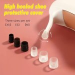3 Sets High Heel Shoes Heel Protectors Silent Wearable Anti-slip Sound-absorbing Heel Protectors Grass Wedding Office And Party