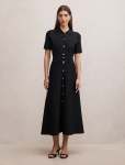 Amy Knit Midi Dress - 18 Black