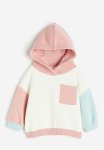 Block-coloured Hoodie - Pink Multi