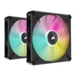 Corsair CO-9050115 ML140 Rgb Elite 140MM Rgb + Lighting Node Core Black Chassis Fan 2 Pack