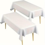 1PC Washable Reusable Thickened 137.16CM 274.32CM Solid Color Party Tablecloth Waterproof And Oil-proof Party Birthday Gathering