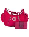 Fino SK7723+1004-093 Waterproof Washed Nylon Fashion Bag & Purse Set