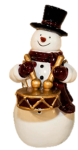 Snowman Playing The Drums 4X8CM