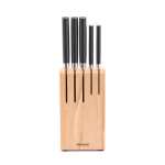 Brabantia Profile Knife Block Plus 5 Knives - Wood