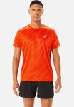 ASICS Core All Over Print Short Sleeve Top - Cherry Tomato