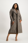 Madison Brown Check Coat - L