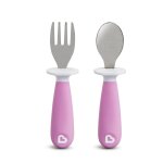 Munchkin Raise Fork Spoon Set - Purple