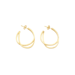 Olympic Classic 18CT Gold Hoop Earrings - Gold