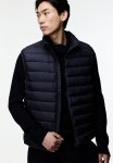 Slim Fit Lightweight Puffer Gilet - Navy Blue