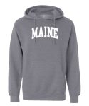 Wild Bobby State Of Maine College Style White Fashion Unisex Midweight Pullover Hooded Sweatshirt Heather Grey Medium