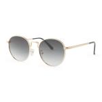 Goldair Gold Round Grad Grey Sunglasses