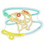 Dimmable Fish Neon Light For Wall Decor LED USB Powered Fishing Hook Lights