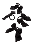Set Of 4 Black Bow Napikin Ties - None Assorted
