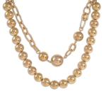 Goldair Gold Ball Oversized Necklace