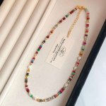 Mixed Color Natural Stone Rice Grain Freshwater Pearl Necklace Bracelet