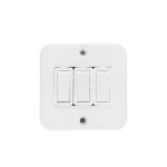 Crabtree Classic Switch Ind 75X75 3L 1WAY Stl Wht