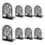 8PIECES Metal Book Ends To Hold Books Tree Decorative Bookends For Shelves