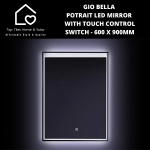Gio Bella Potrait LED Mirror With Touch Control Switch - 600 X 900MM