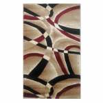 Abstract 80X150CM Black&maroon&brown Carpet