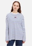 Tommy Hilfiger Tjw Over Badge Stripe Ls - White & Navy
