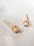 Petite Pearl Stud Earrings - 10K White Gold