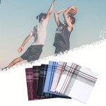 12PCS Classic Men's Plaid Handkerchiefs Retro Handkerchief