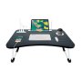 XF0849 Foldable Laptop Table With Tablet Holder Cup Holder 4 Ports USB Hub