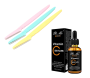 Facial Dermaplaning Razor Wand Set With Added Vitamin C Face Serum