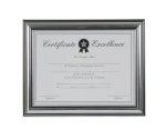 A4 Certificate Frame Silver