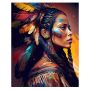 Easy Craft Diamond Painting Diy Kit 50X40CM- Native Indian Lady